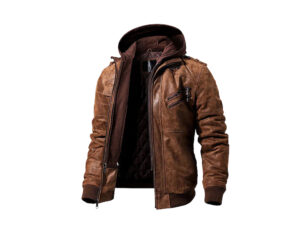Men's Handmade Chocolate Brown Bomber Sheep Leather Jacket