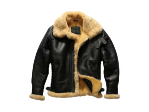 Men's Handmade Black B3 Lambskin Aviator Leather Jacket