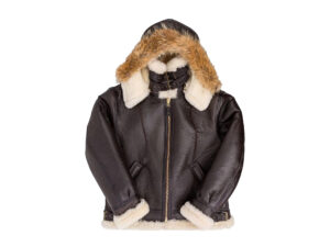 Men's Handmade Brown B3 RAF Aviator Hooded Leather Jacket