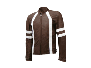 Men's Handmade Brown Retro 3 Cafe Racer Leather Jacket
