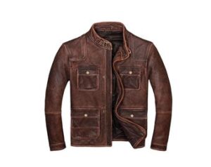 Men's Distressed Brown Biker Leather Jacket, Handmade Vintage Style Real Leather Slim Fit  Motorcycle Leather Jacket.