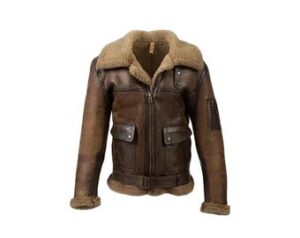 Men's B3 Bomber Aviator leather Faux Fur Shearling Jacket, Handmade Distressed Brown Real leather Shearling Jacket, Style Winter Fur Coat.