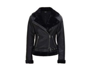 Women's Handmade Black B3 Aviator Shearling Leather Jacket