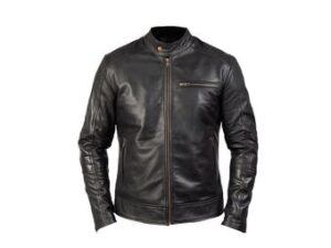 Men's Handmade Black Cafe Racer Leather Jacket