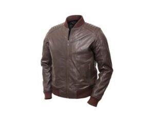 Men's Bomber Leather Jacket Real Leather Jacket for Men Genuine Leather Brown Jacket. Handmade Bomber Jacket. Gift For Him.