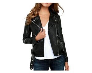 New Style Women's Genuine Lambskin Leather Motorcycle Jacket, Women's Slim Fit Biker Jacket, Real Lambskin Leather Motorcycle Jacket.