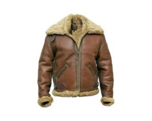 Men's B3 Bomber Vintage Brown Jacket, RAF Bomber Jacket, Handmade Fur shearling Leather Jacket Blazer jacket, Gift for Him.