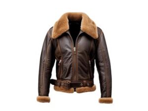 Men's B3 Brown Handmade Bomber Shearling Jacket