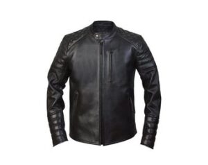 Men's Leather Biker Jacket, Handmade Black Cafe Racer Motorcycle Jacket, Men Leather Jacket Black [A Surprise Gift Included]