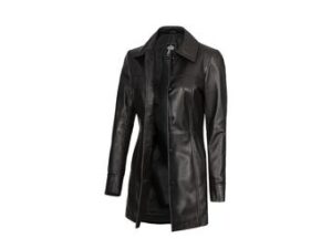 Women's Handmade Black Soft Lambskin Leather Long Coat