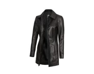 Women's Soft Lambskin Leather Long Coat, Handmade Black Coat Jacket for Women, Women Blazer,  100% Genuine Leather