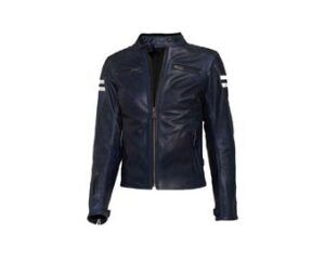 Golf Men's Leather Jacket Original Shearling Jacket | Motorbike Navy Blue Leather Jacket Anniversary Gift For Husband
