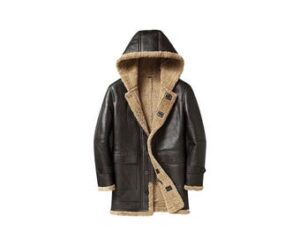 Men's B3 Bomber Fur Shearling Leather Jacket, Men's Brown RAF B3 Bomber Fur  Shearling Leather Jacket, Handmade Long Winter jacket.