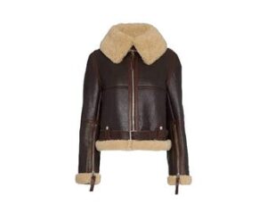 Women's B3 Bomber Fur Leather Jacket, Handmade Flying RAF Aviator Fur Shearling Leather Jacket.