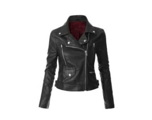 Women's Cafe Racer Biker Leather Jacket, Women Lambskin Leather Motorcycle Jacket, Valentines Day Gift.
