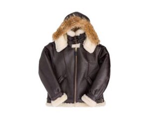 Men's Bomber B3 RAF Aviator Flying Leather jacket, Men's Bomber B3 jacket, Handmade Brown Hooded Leather Vintage Jacket.