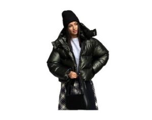 Women's Puffer Down Feathers Jacket With Hood Flight Jacket, Light Weight Down Feathers Jacket With Different Colors. Genuine Down Feathers.