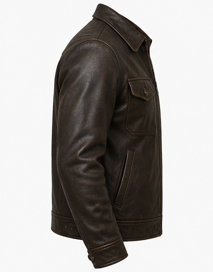 Men’s Heritage Sheep Leather Jacket - Image 4