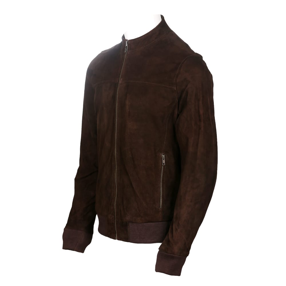 Apex Cow Nubuck Leather Bomber Jacket - Image 2