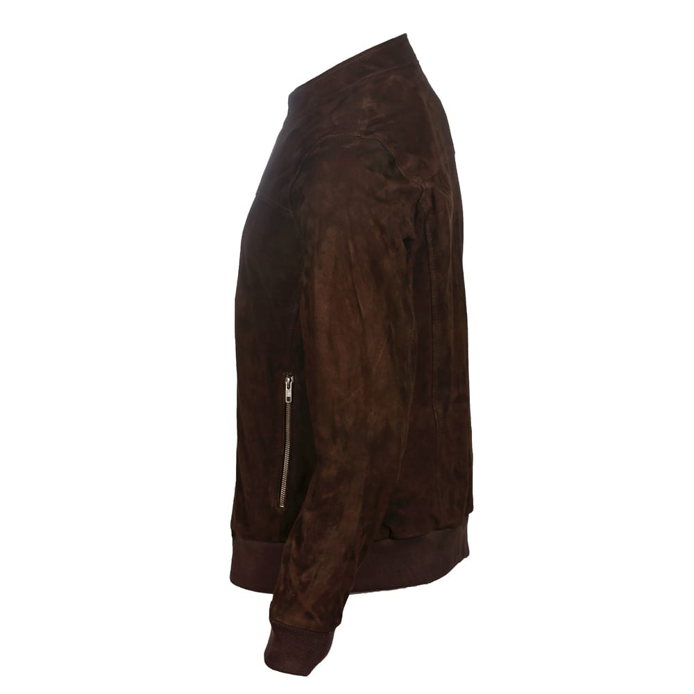 Apex Cow Nubuck Leather Bomber Jacket - Image 4