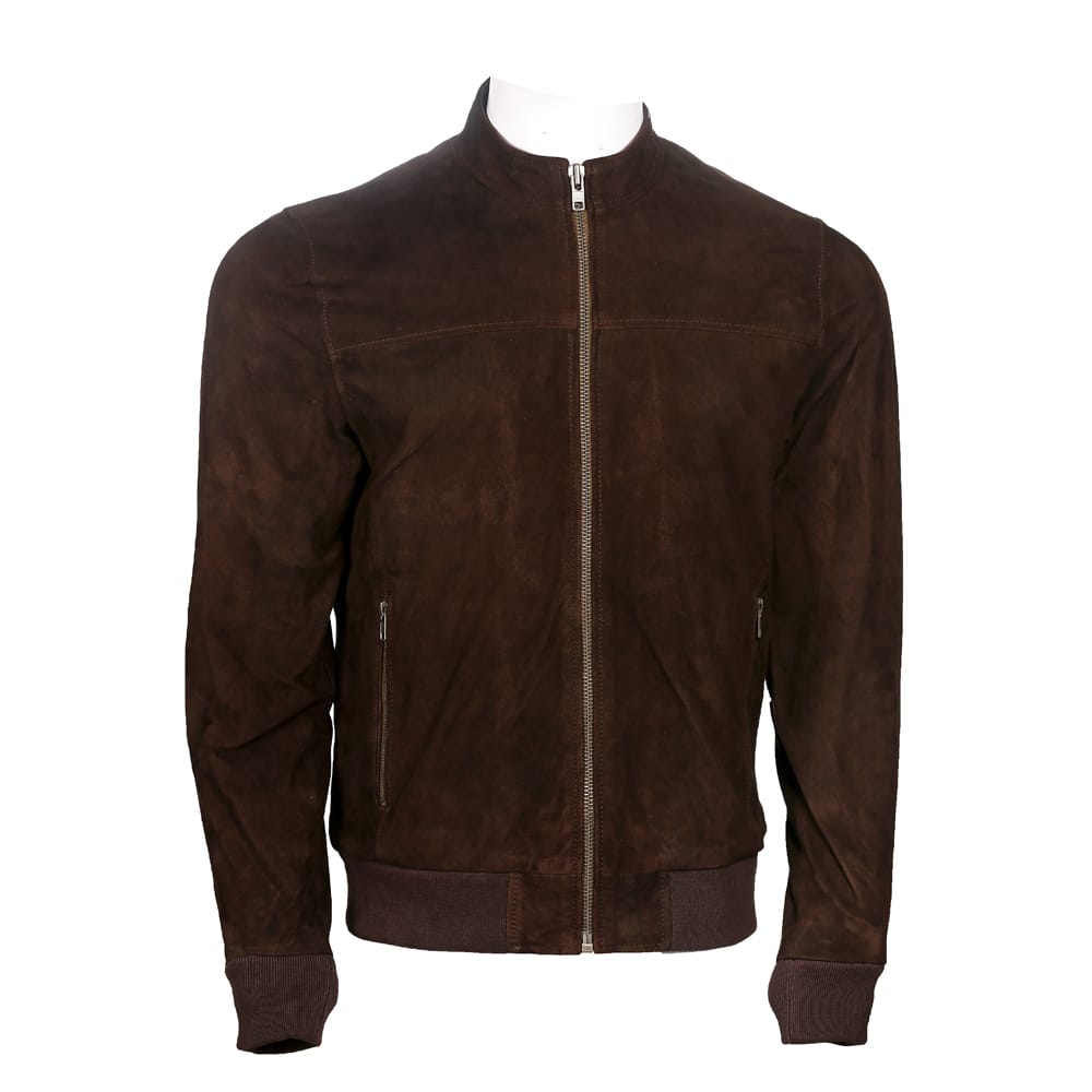 Apex Cow Nubuck Leather Bomber Jacket - Image 3