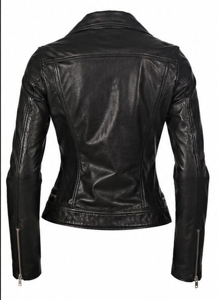 Élan Noir Women’s Leather Jacket - Image 2
