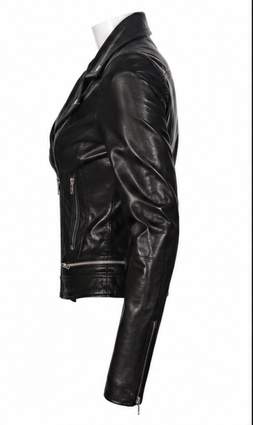 Élan Noir Women’s Leather Jacket - Image 4