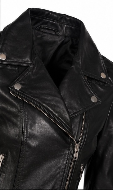 Élan Noir Women’s Leather Jacket - Image 3