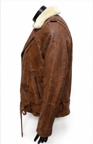Elegant Sheep Leather Fur Color Jacket - Women's Collection - Image 4