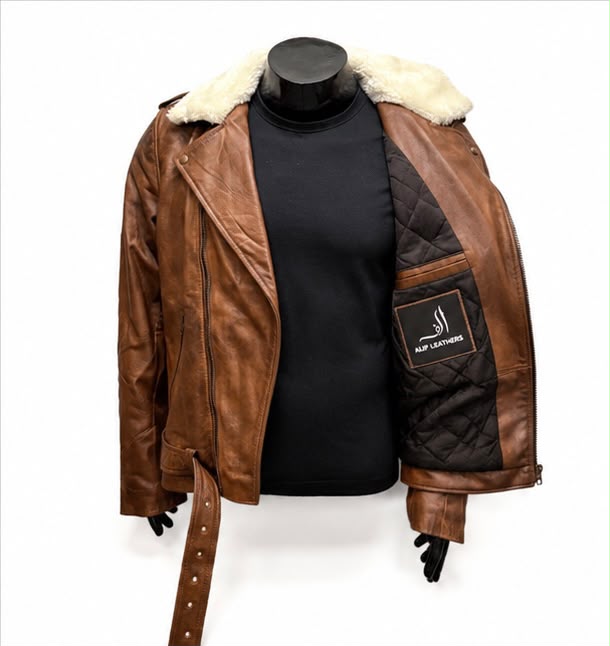 Elegant Sheep Leather Fur Color Jacket - Women's Collection - Image 6