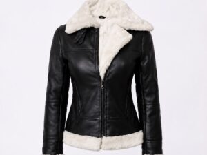 Women's Genuine Sheepskin Leather Shearling Jacket