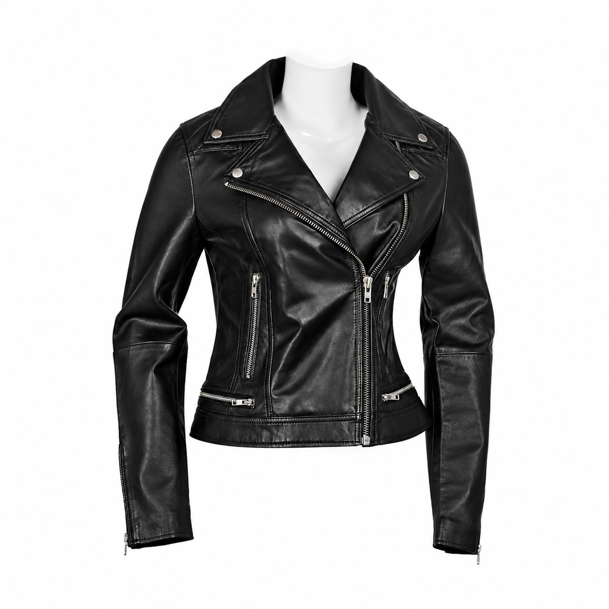 Élan Noir Women’s Leather Jacket