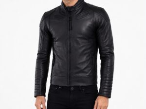 Aurelius Blue Men’s Premium Sheep Leather Jacket