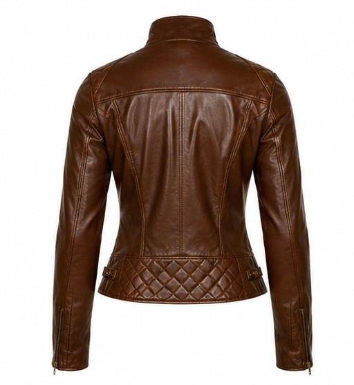 Ravenna Brown – Women’s Sheep Leather jacket - Image 3
