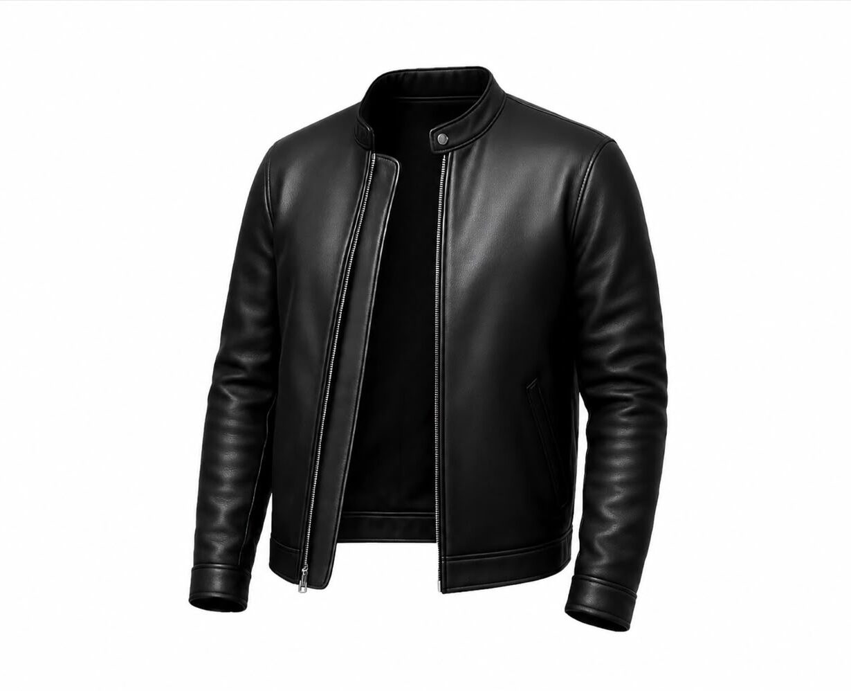 Men’s Classic Plain Sheep Leather Jacket