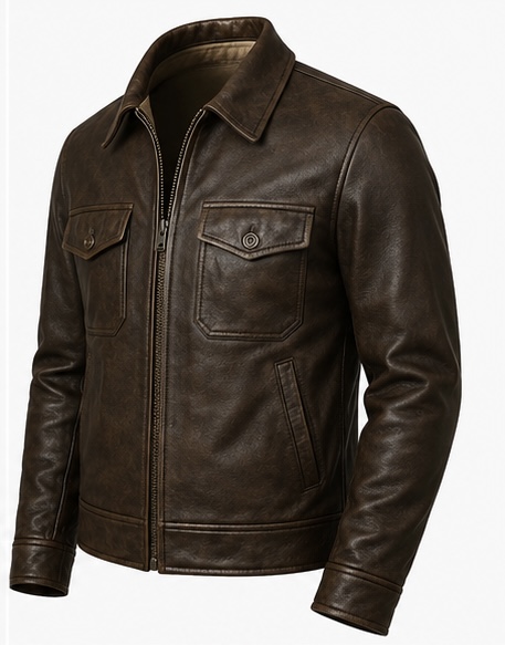 Men’s Heritage Sheep Leather Jacket - Image 3